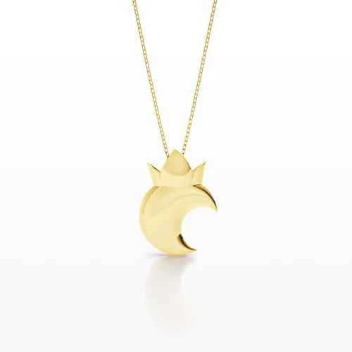 The Moon and Crown Pendant