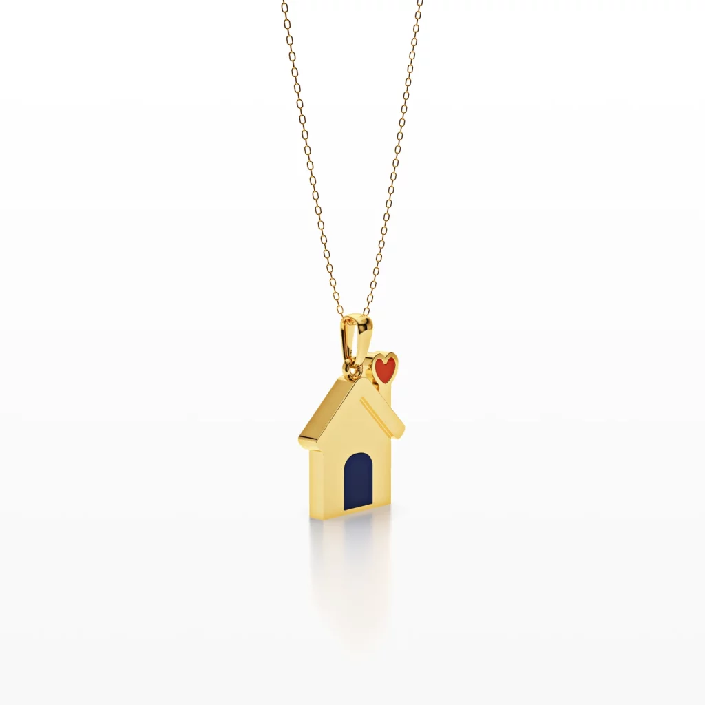 Enamelling House with a Heart-Shaped Chimney