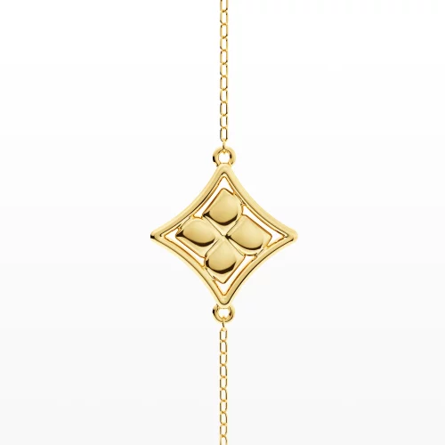 Diamond-shaped Four-Knot Chain Bracelet
