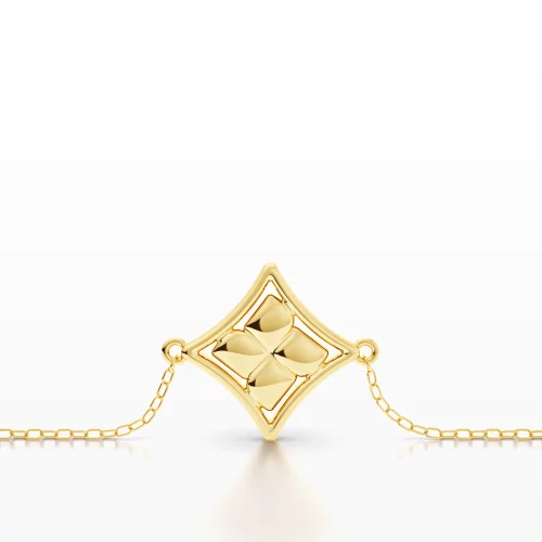 Diamond-shaped Four-Knot Chain Bracelet