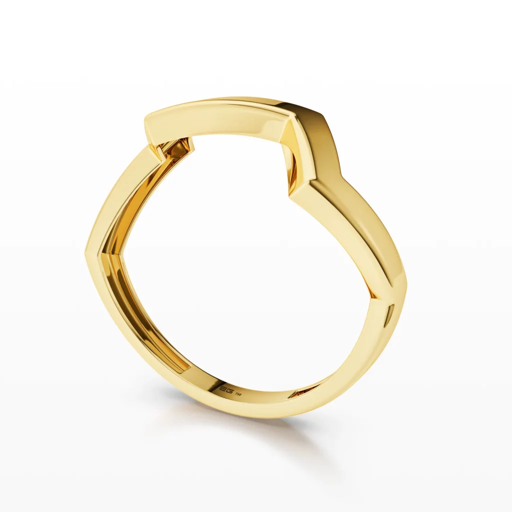 Line Fractured-Style Ring