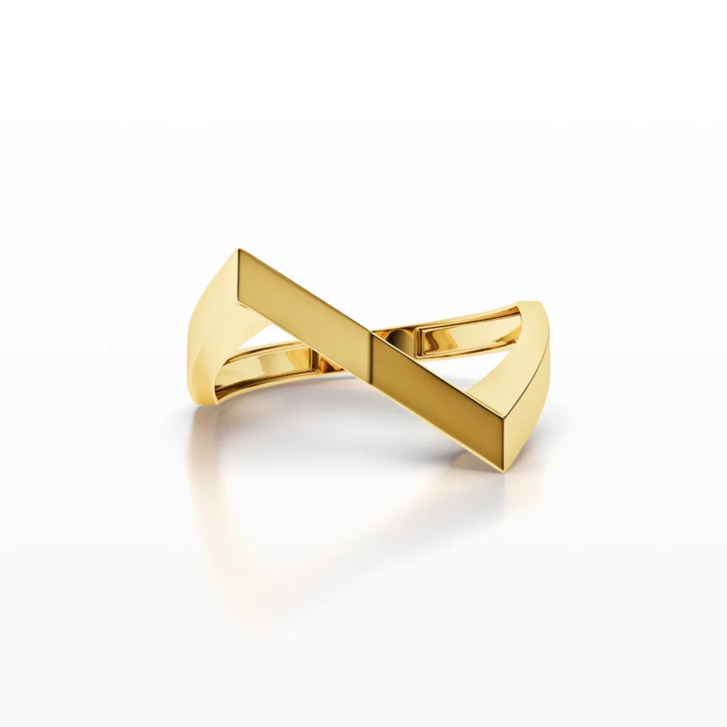 Asymmetrical Fractured-Style Ring