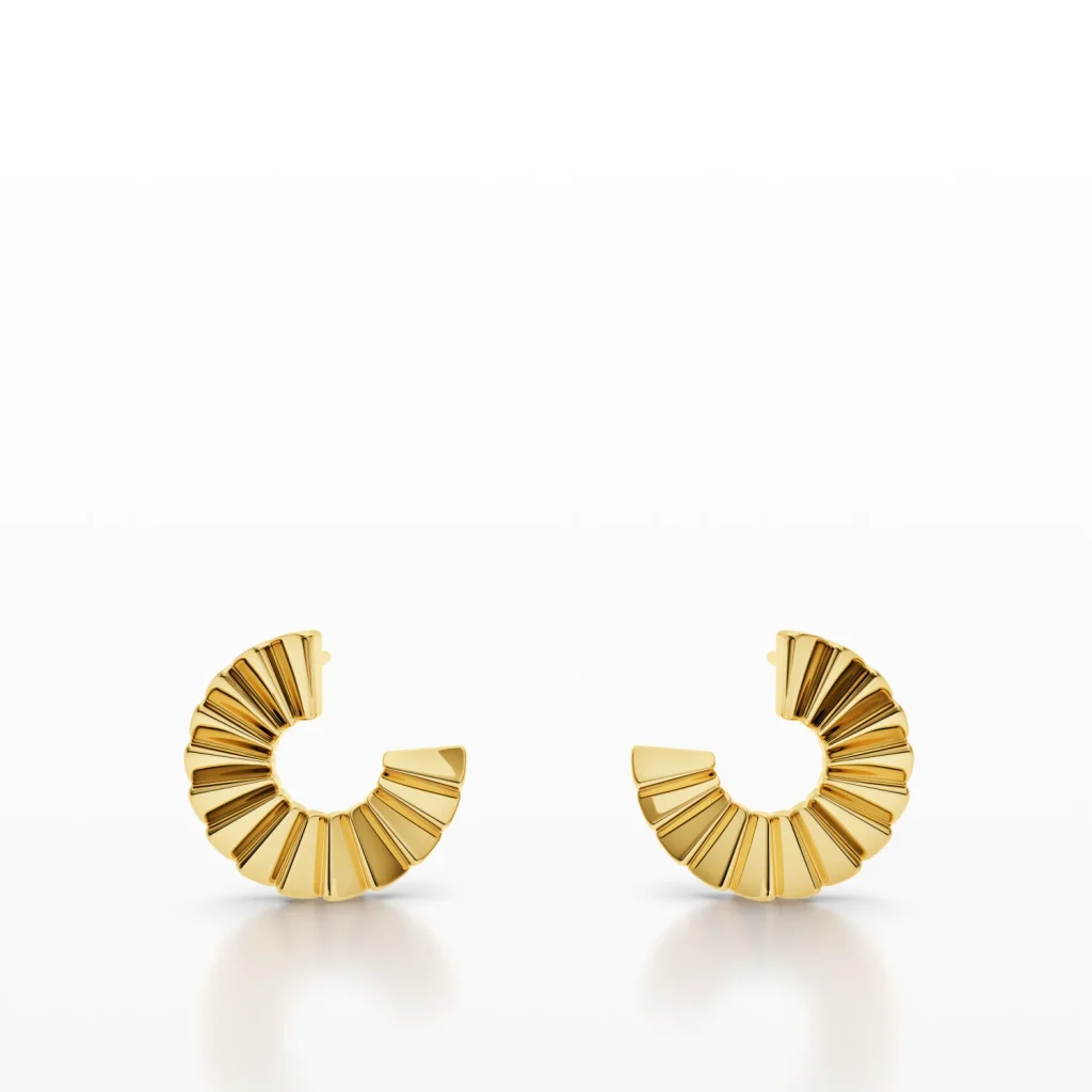 Grooved, twisted, Circle Earring