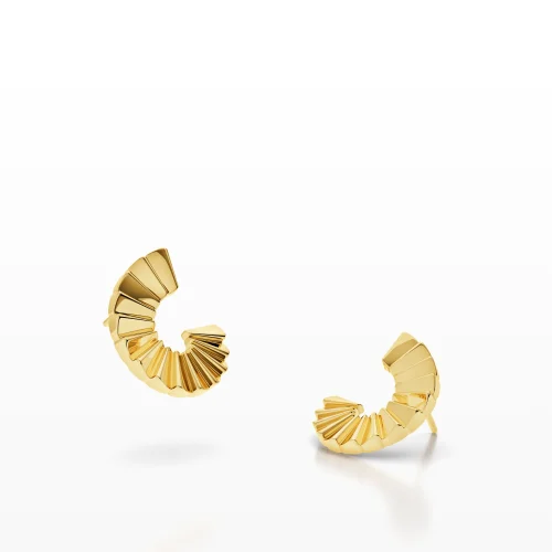 Grooved, twisted, Circle Earring