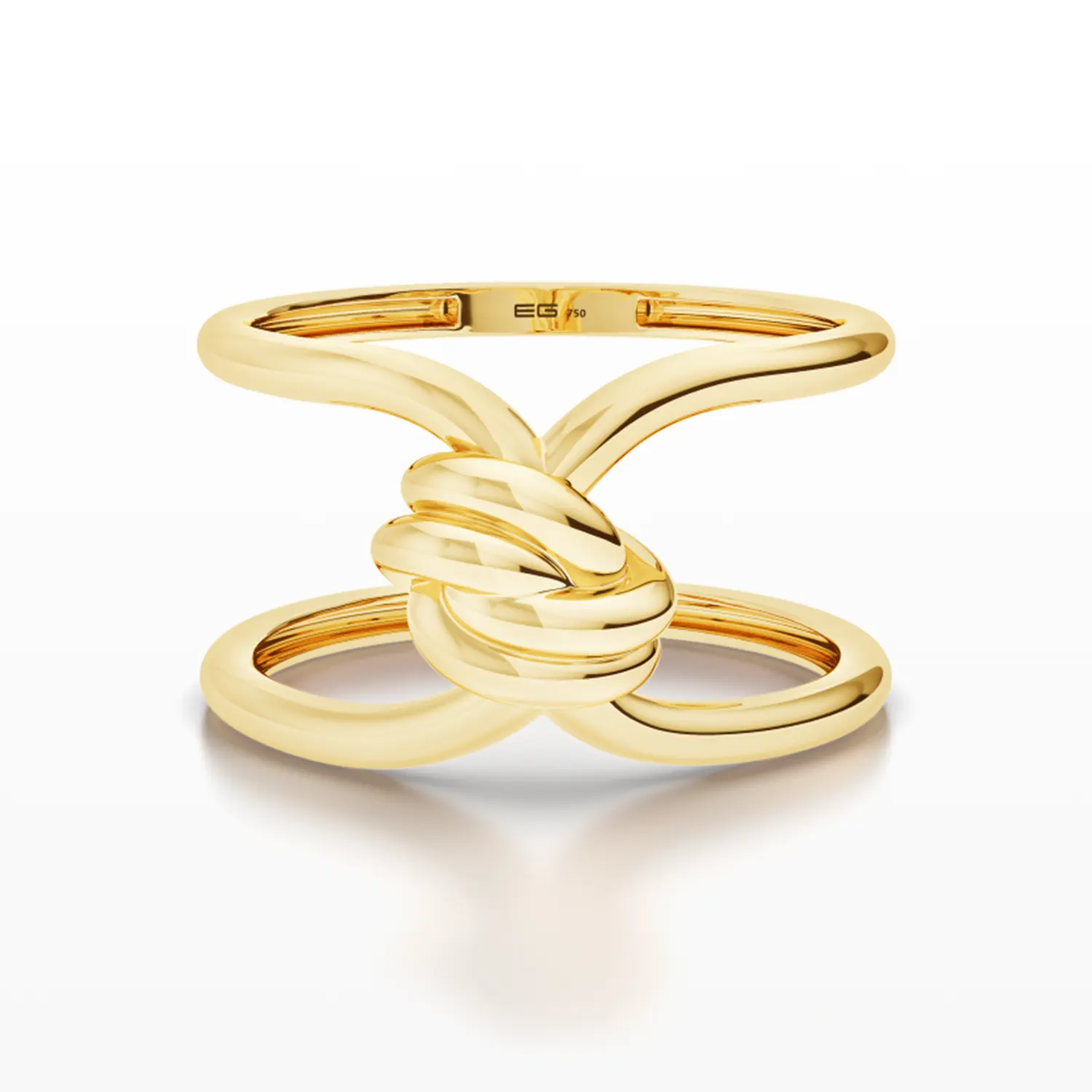 Double-Line Knot Ring