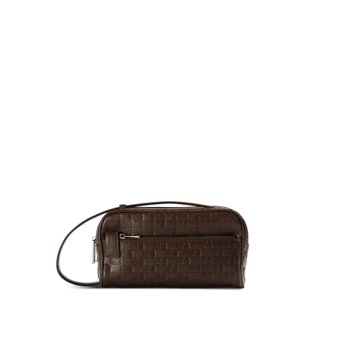 Embossed Easy-Access Clutch Bag