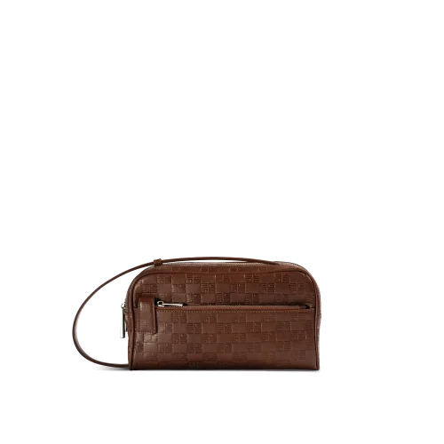 Embossed Easy-Access Clutch Bag