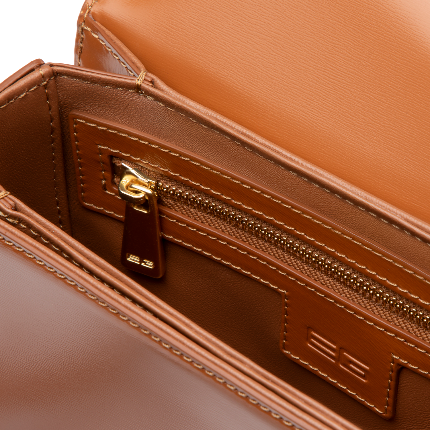 Party Women Crossbody Bag Leather Caramel EG Gold (3) Party Women Crossbody Bag Leather Caramel EG Gold 3