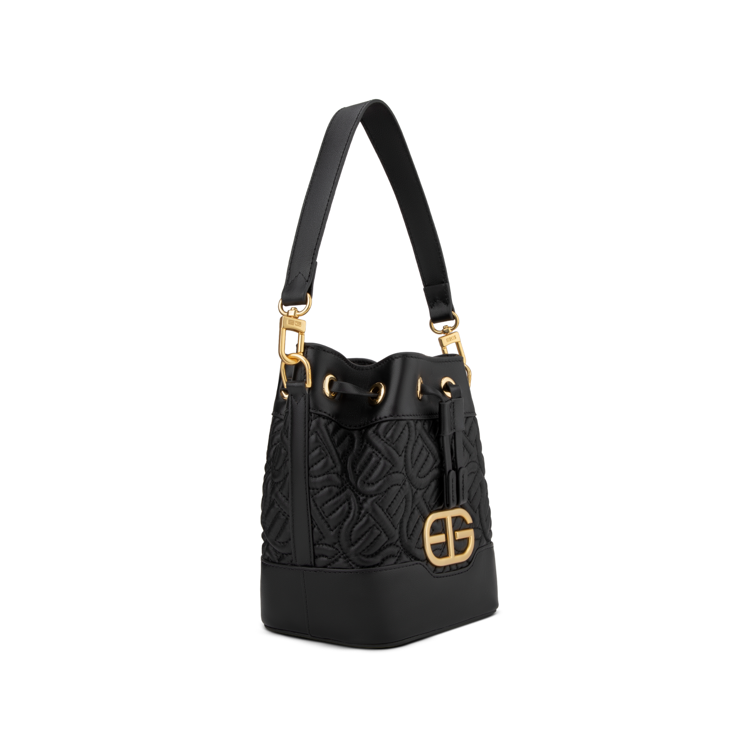 BundleStitched LeatherBlackWomenEGMatt GoldM (2) BundleStitched LeatherBlackWomenEGMatt GoldM 2