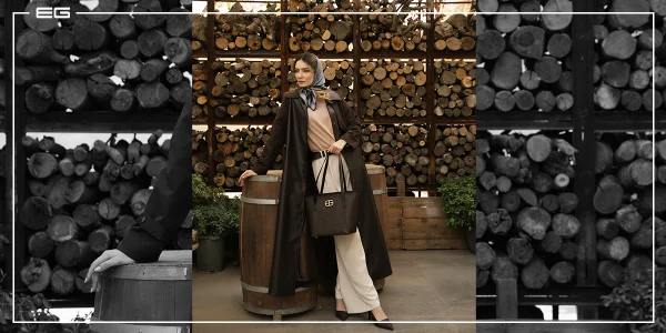 استایل با کت چرم زنانه